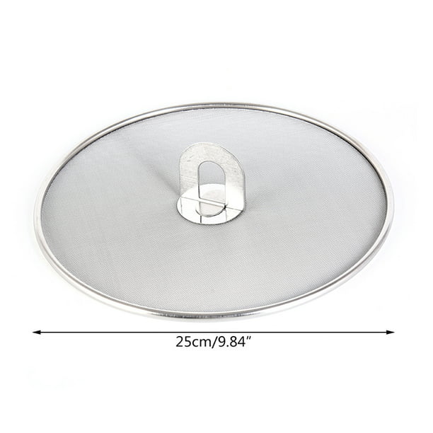stainless steel cover lid oil proofing frying pan splatter screen spill proof TB 